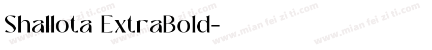 Shallota ExtraBold字体转换